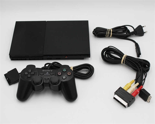 Playstation 2 - Slim - Black - Console - SNR HC8013033 (B Grade) (Used)
