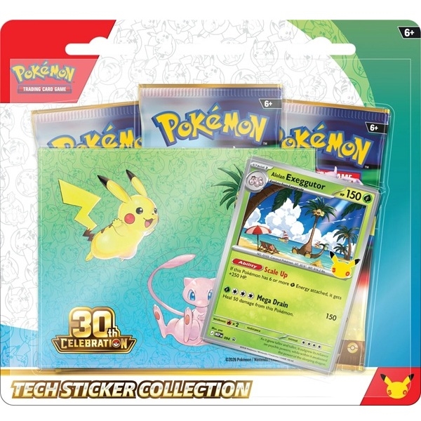 30th Celebration - Tech Sticker Collection Blister - Alolan Exeggutor  Pokemon TCG (ENG)