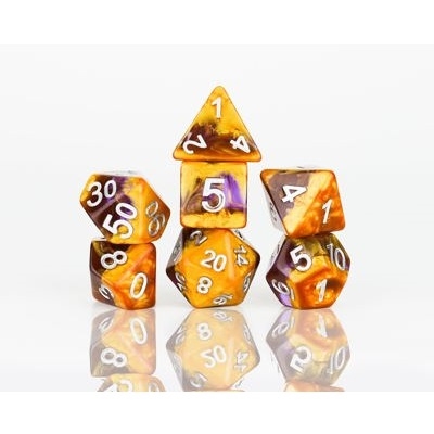 Amethyst Geode Dice set - Roleplay Dice - Sirius Dice