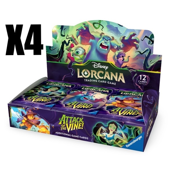 4x Attack of the Vine - Booster Box (Case) - Disney Lorcana (ENG)