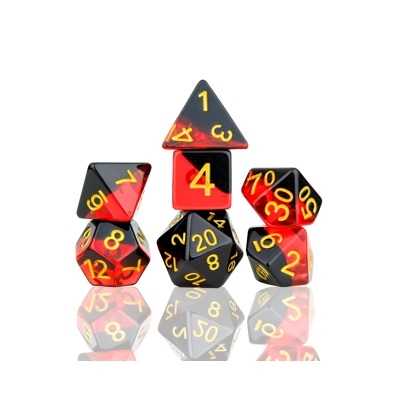 Brimstone Dice set - Roleplay Dice - Sirius Dice