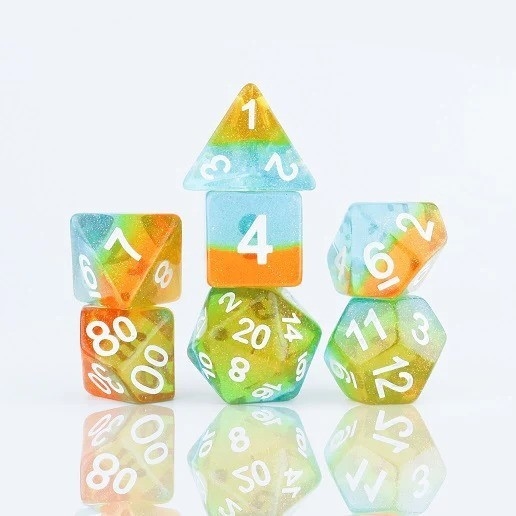 Celestial Series - Ocean Dusk - Roleplay dice - Sirius Dice