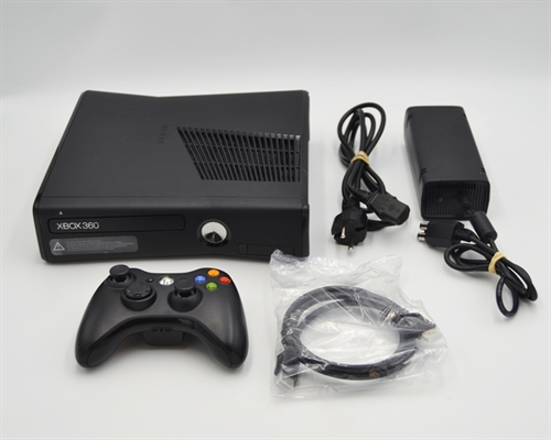 XBOX 360 Console - Black - Slim 250GB - SNR 155093502105 (B Grade) (Used)