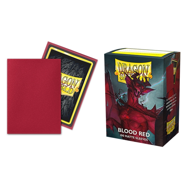 Dragon Shield  - Matte Blood Red Sleeves - Standard Sleeves (100 pcs)