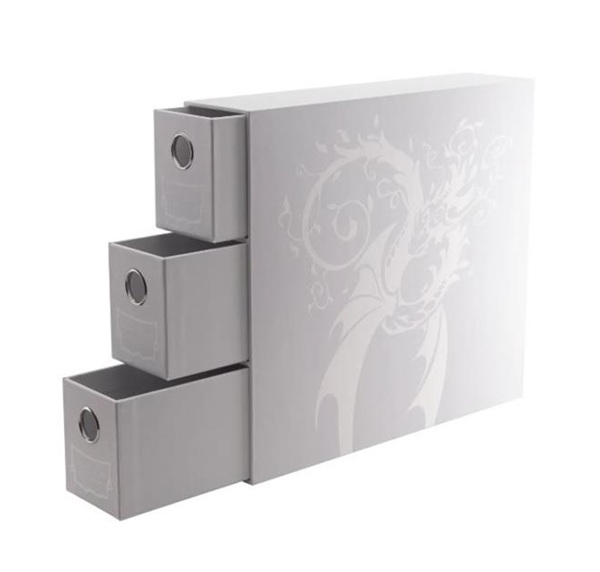 Dragon Shield Storage - Card Drawers Fortress - Vertical - 3 XL - White