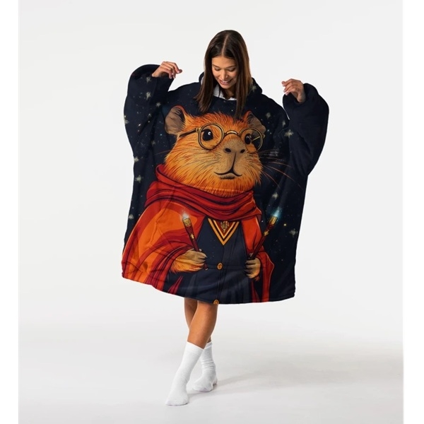 Huggie - Wizard Capybara - Giant Blanket Hoodie