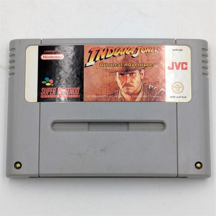 Indiana Jones Greatest Adventures - Cartridge - SNES Game (EUR) (ENG) (B Grade) (Used)