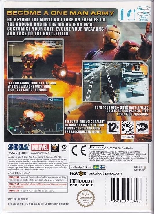 Ironman - Nintendo Wii (B Grade) (Used) (eng)
