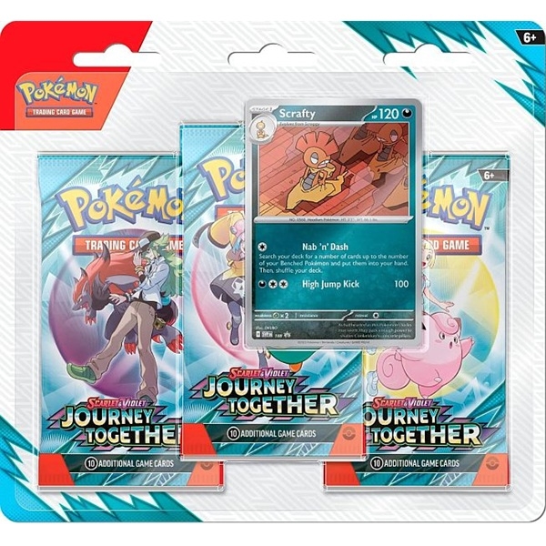 Journey Together - 3-Pack Blister - Scrafty - Pokemon TCG (ENG)