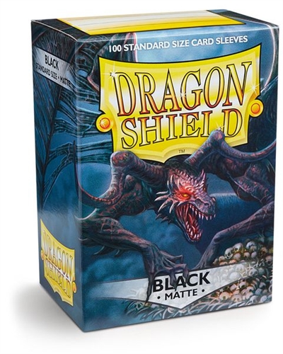 Dragon Shield - Matte Black Sleeves - Standard Sleeves (100 pcs)