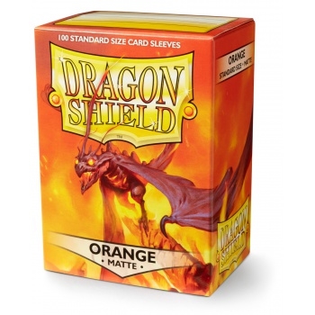 Dragon Shield - Matte Orange Sleeves - Standard Sleeves (100 pcs)