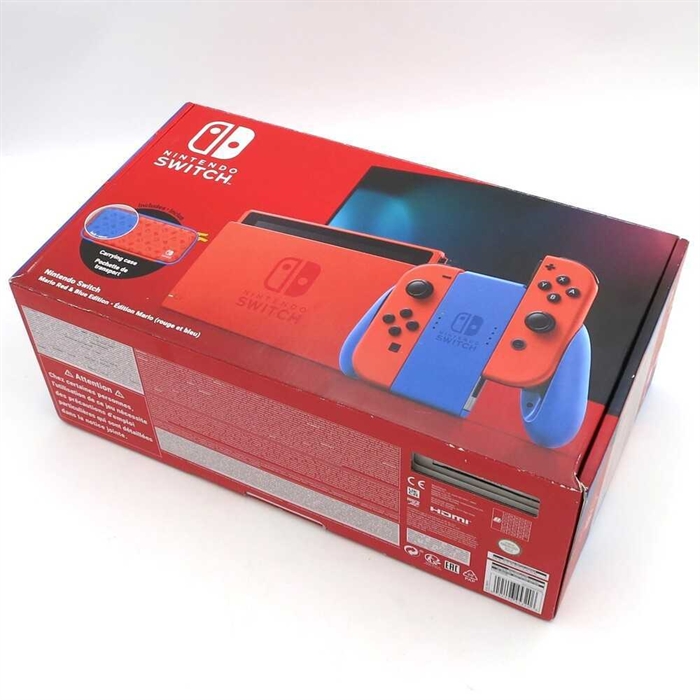 Nintendo Switch - Mario Red & Blue Edition - Complete In Box - Console - SNR XKJ10060579194 (A Grade) (Used)