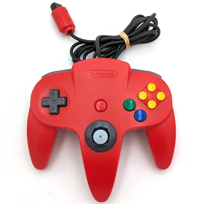 Original Nintendo 64 Controller - Solid Red - Nintendo 64 Accessories - (B Grade) (Used)