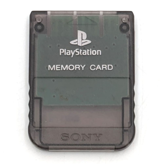 Original Playstation Memory Card - Transparent Black - Playstation 1 Accessories  (B Grade) (Used)
