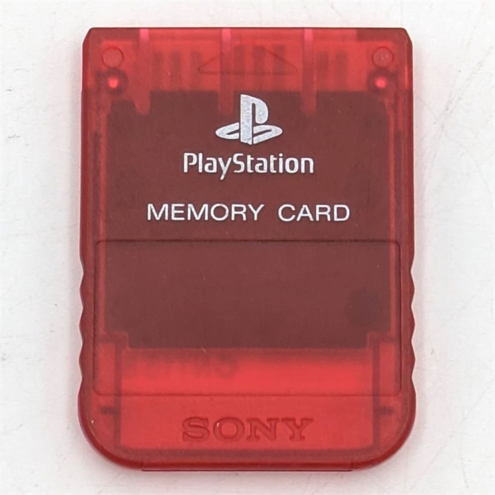 Original Playstation Memory Card - Red - Playstation 1 Accessories  (B Grade) (Used)