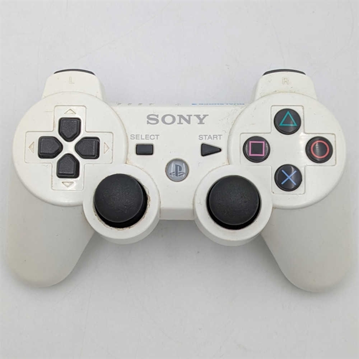 PS3 Dualshock 3 Sixaxis Controller - Ceramic White - Playstation 3 Accessories (B Grade) (Used)