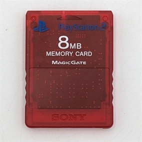 Red Memory Card - 8MB - PS2 Accessories (B Grade) (Used) 