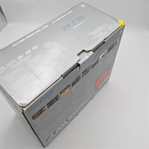 Playstation 2 - Satin Silver Prestige Line - Complete In Box - SCPH-50004 SS - SNR AC2829504 (B Grade) (Used)