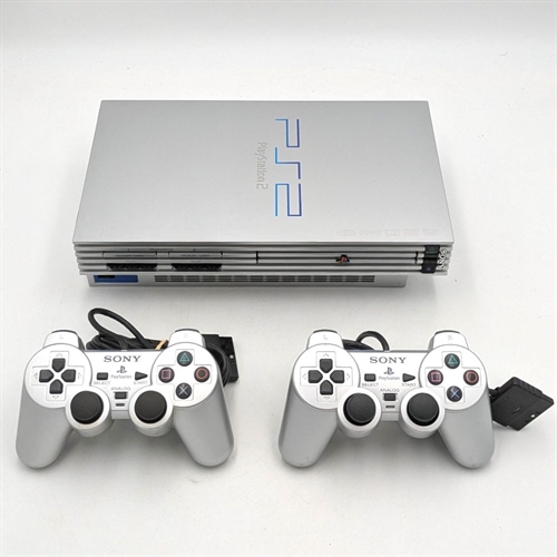 Playstation 2 - Satin Silver Prestige Line - Complete In Box - SCPH-50004 SS - SNR AC2829504 (B Grade) (Used)