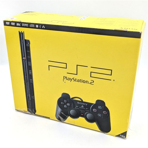 Playstation 2 - Slim - Black - Original Box - Console - SCPH-70004 - SNR AC4599146 (B Grade) (Used)