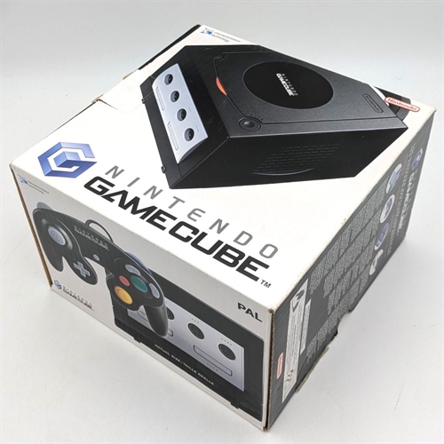 GameCube - Jet Black - Original Box - Console - SNR DE10661024 (B Grade) (Used)