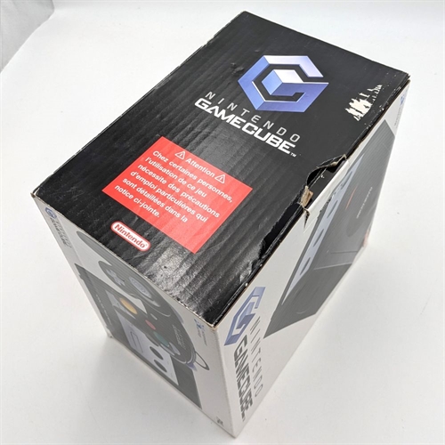 GameCube - Jet Black - Original Box - Console - SNR DE10661024 (B Grade) (Used)
