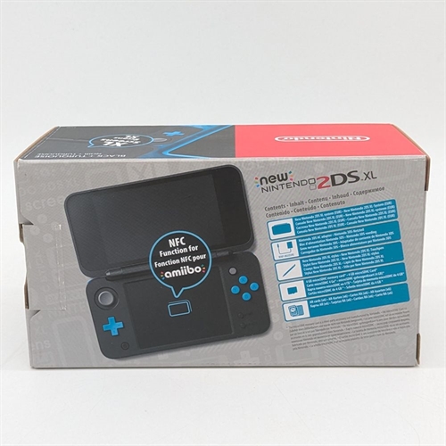 New Nintendo 2DS XL - Complete In Box - Black and Turquoise - Console - SNR NEG108845411 (B Grade) (Used)