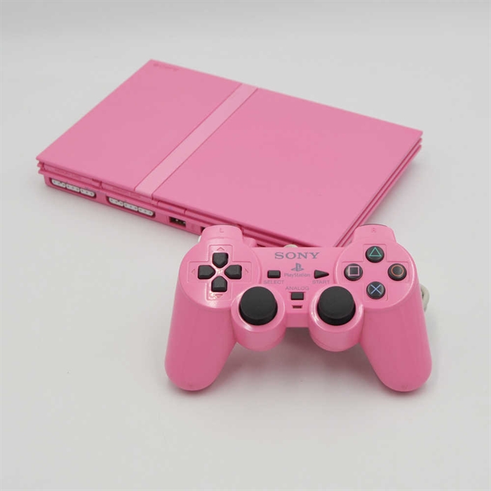 Playstation 2 - Slim - Pink - Console - SNR FC4523871 (B Grade) (Genbrug)