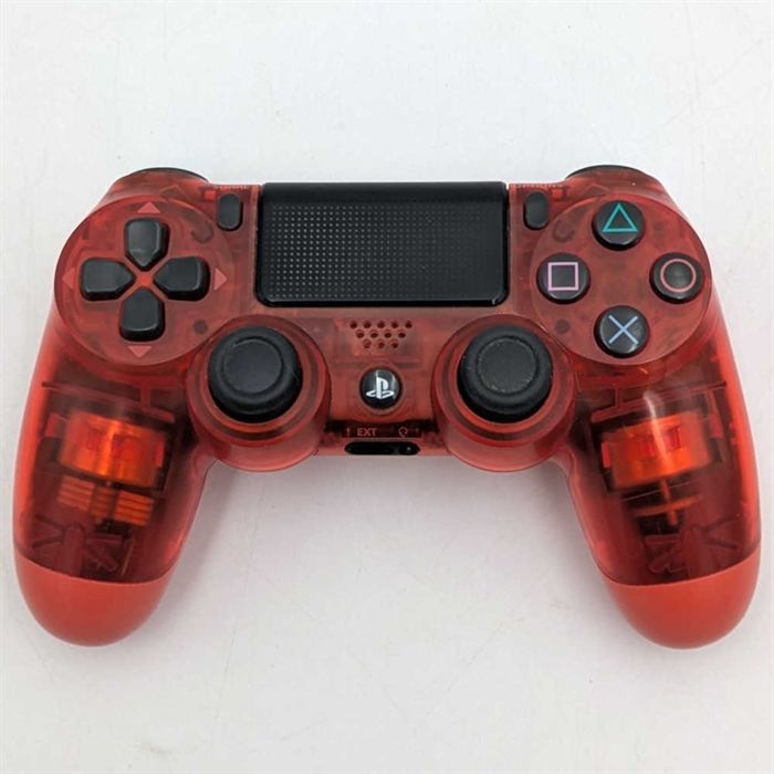 Playstation 4 - Dual Shock 4 Wireless Controller - Crystal Red - Playstation 4 Accessories (B Grade) (Used)