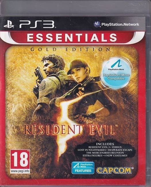 Resident Evil 5 Gold Edition - Essentials - PS3 (B Grade) (Used) (Eng)