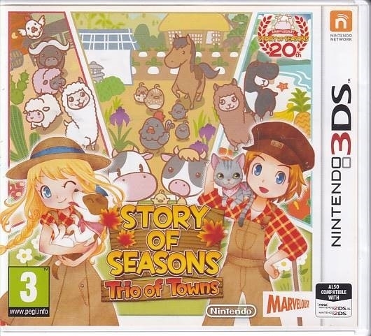 Story of Seasons Trio of Towns - Nintendo 3DS Spil - (A Grade) (Used) (eng)