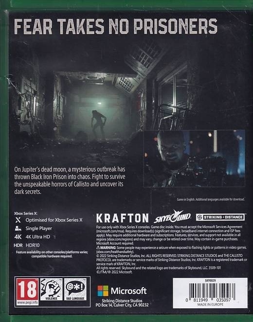 The Callisto Protocol - XBOX Series X (A Grade) (Used) (Eng)