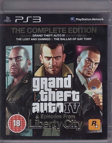 The Complete Edition GTA IV and Episodes from Liberty City - PS3 - (B Grade) (Genbrug)