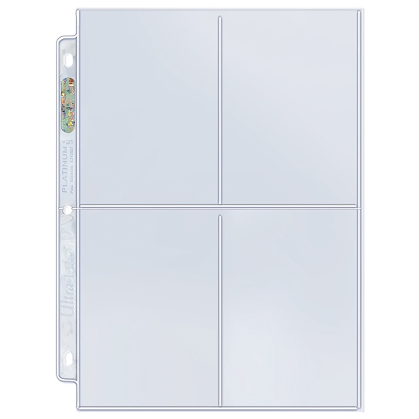 Toploader 4-Pocket Single Page (3 Hole) - Platinum Series - Ultra Pro - Plastiklommer