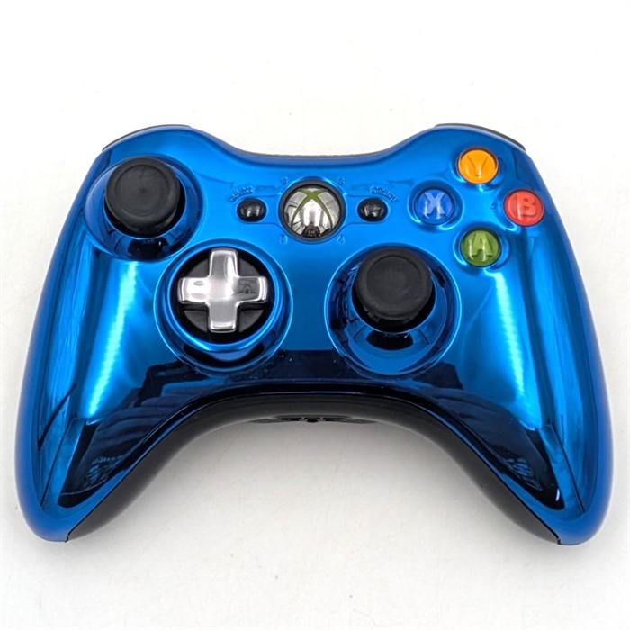 XBOX 360 Controller - Chrome Blue - XBOX 360 Accessories (B Grade) (Used)