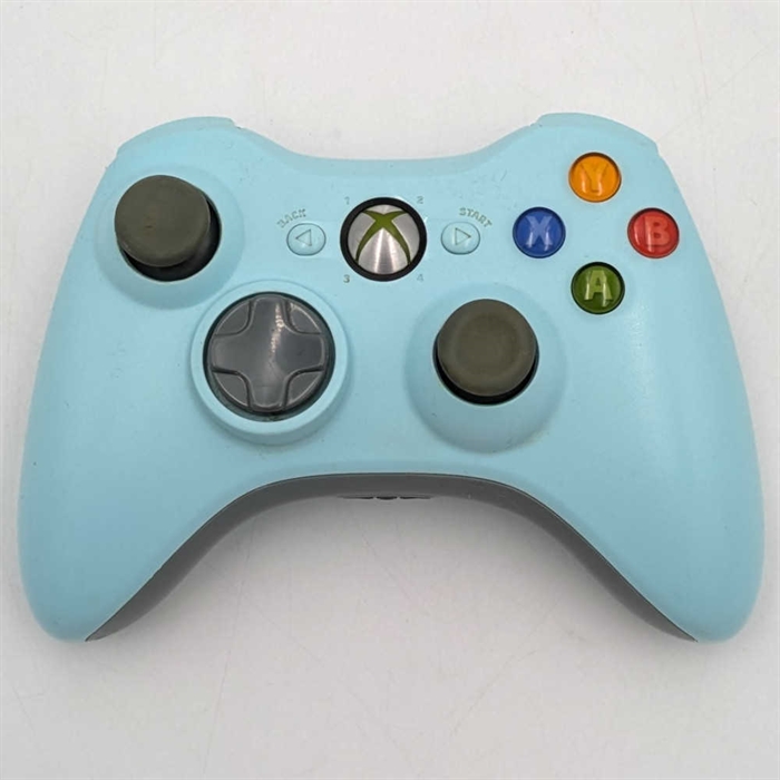 XBOX 360 Controller - Light Blue - XBOX 360 Accessories (B Grade) (Used)