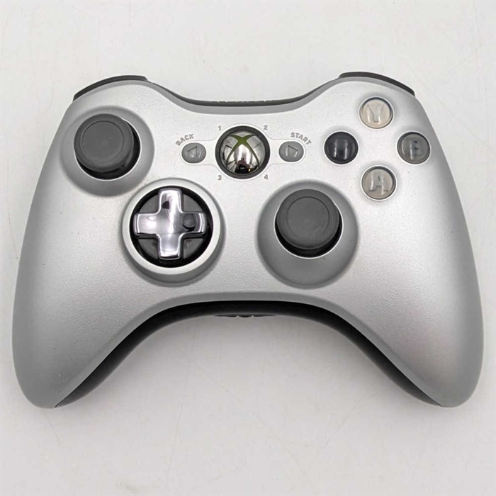 XBOX 360 Controller - Silver - XBOX 360 Accessories (B Grade) (Used)